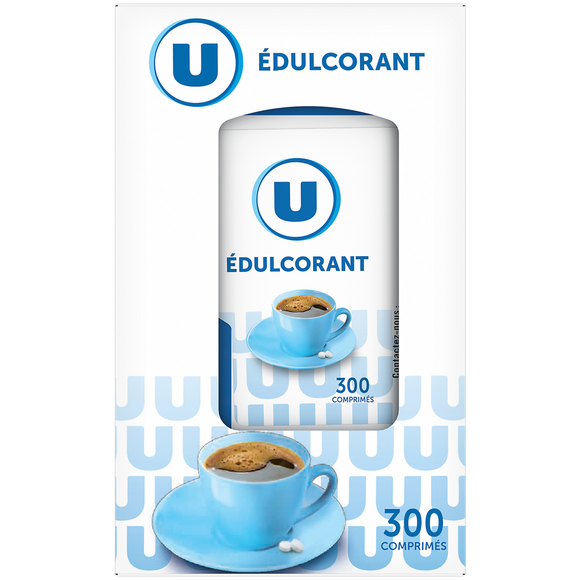 U Edulcorant de table  boîtier de 300 comprimés,16g