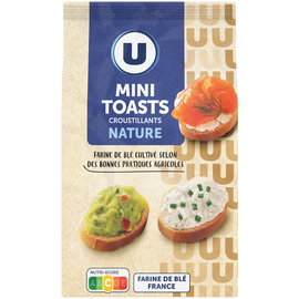U Mini toasts à tartiner nature - sachet 120g