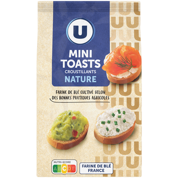 U Mini toasts à tartiner nature - sachet 120g