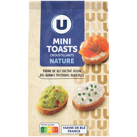 U Mini toasts à tartiner nature - sachet 120g