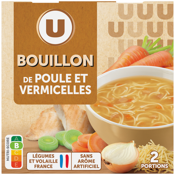 U Soupe poule et vermicelles  2 briques, 30cl