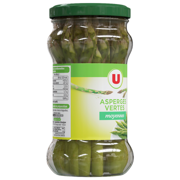U Asperges vertes moyennes  - Bocal de 185g net égoutté