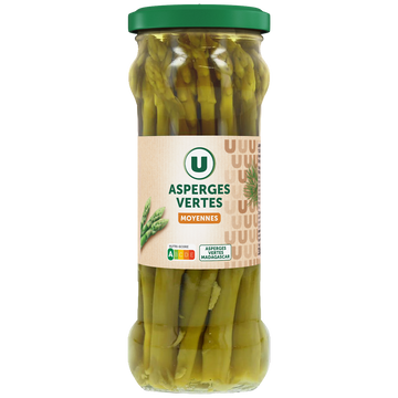 U Asperges vertes moyennes - Bocal de 185g net égoutté