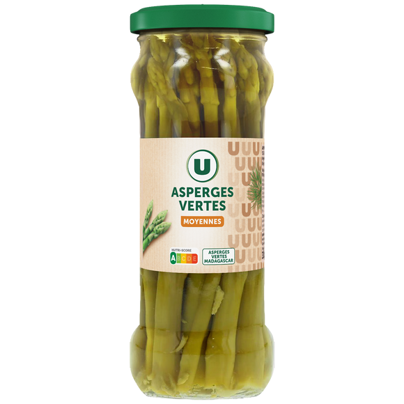 U Asperges vertes moyennes - Bocal de 185g net égoutté