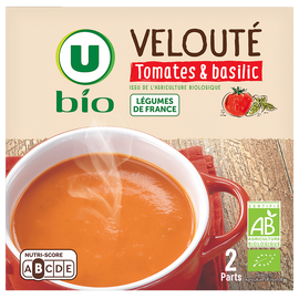U BIO Soupe Velouté de tomates et basilic - 2 briques de 30cl