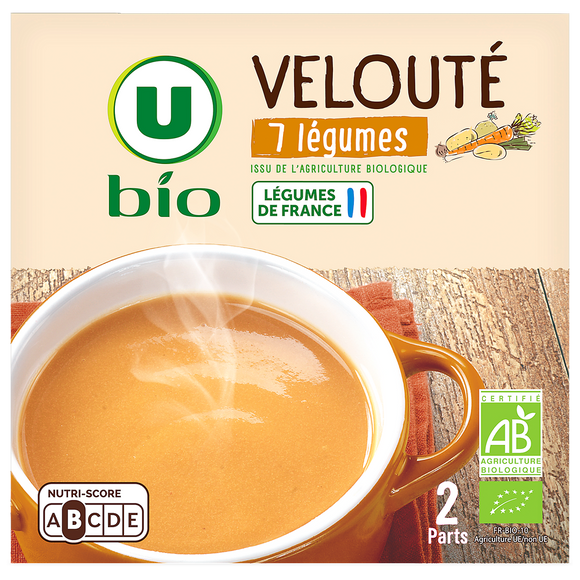 U BIO Soupe Velouté 7 légumes - 2 briques de 30cl