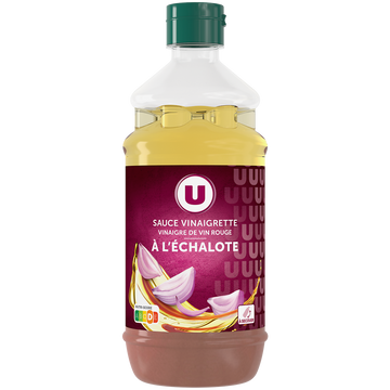 U Sauce vinaigrette au vinaigre de vin rouge et à l'échalote  shaker de550ml