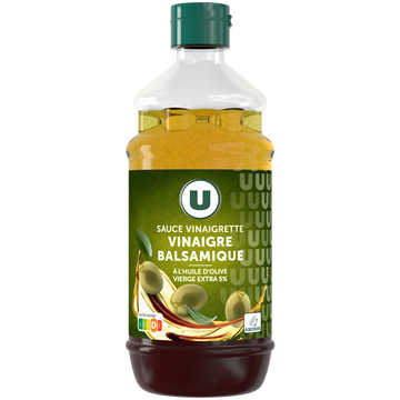 U Sauce vinaigrette au vinaigre balsamique et à l'huile d'olive 10%  bouteille de 550ml