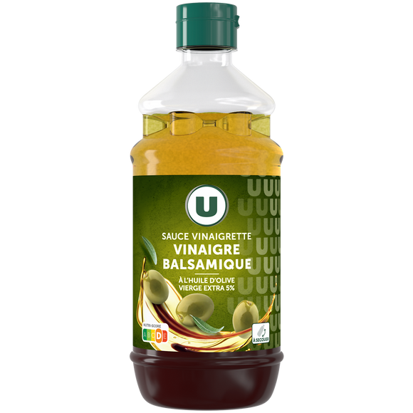 U Sauce vinaigrette au vinaigre balsamique et à l'huile d'olive 10%  bouteille de 550ml
