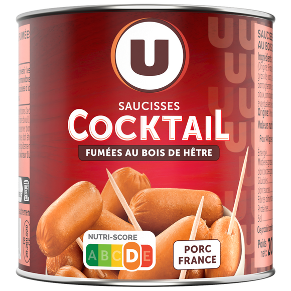 U Saucisses cocktail  boîte de 1/4