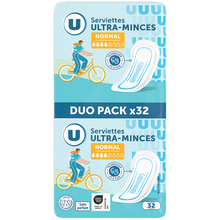 U Duopack serviettes ultra-minces normal x32 U