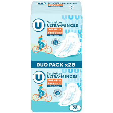 U Duopack serviettes ultra-minces normal + U X28