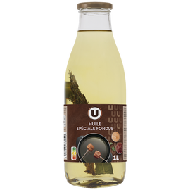 U Huile Spéciale fondue huile végétale et aux plantes aromatiques, Bouteille 1L