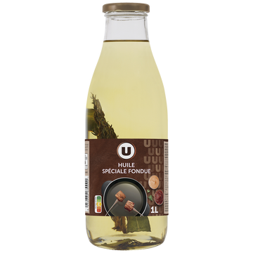 U Huile Spéciale fondue huile végétale et aux plantes aromatiques, Bouteille 1L