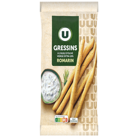 U Gressins à l'huile d'olive et romarin  paquet de 125g
