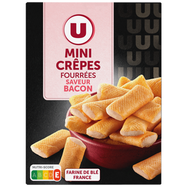 U Mini crêpes fourrées goût bacon  paquet de 65g