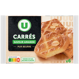 U carrés fourrés saveur amande pur beurre  6 unités 280g