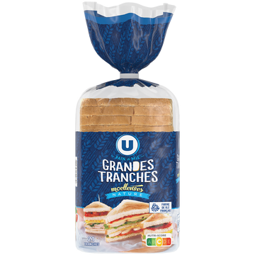 U Pain de mie sandwich Nature  825g