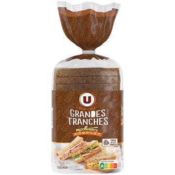 U Pain de mie sandwich complet  825g