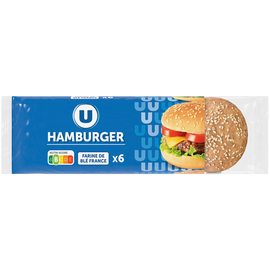 U Pains pour hamburger  x6  -  330g