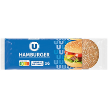U Pains pour hamburger x6 - 330g