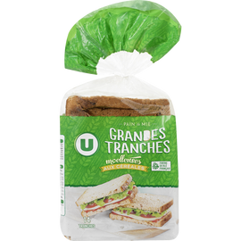 U Pain de mie grandes tranches aux céréales  550g