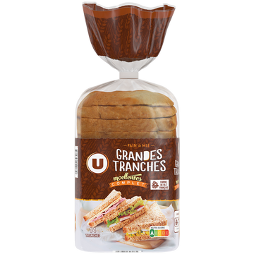 U Pain de mie sandwich complet  550g
