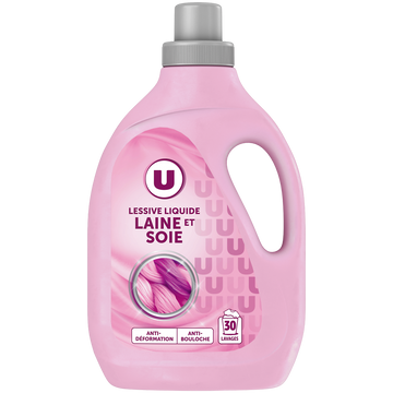 U Lessive liquide - Soin Laine et linges délicats - 30 lavages - 1.5 l