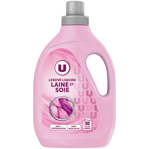 U Lessive liquide - Soin Laine et linges délicats - 30 lavages - 1.5 l