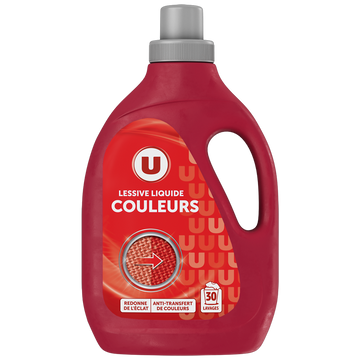 U Lessive liquide - Soin couleurs - 30 lavages - 1.5 l