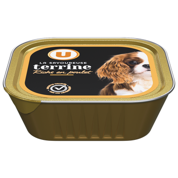 U Aliment pour chien Savoureuse terrine riche en poulet pour chien  300G