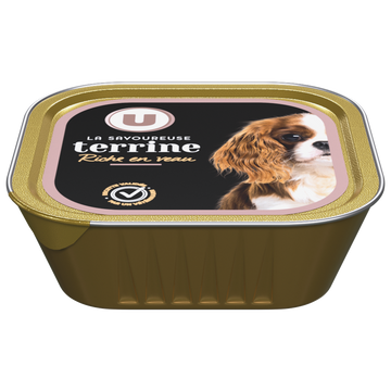 U Aliment pour chien Savoureuse terrine riche en veau pour chien  300G