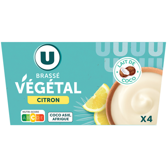 U Brassés végétal citron 2,2%MG - 4x100g