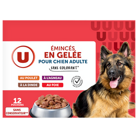 U Sachets fraicheur Emincés en gelée pour chien - x12 1,200kg