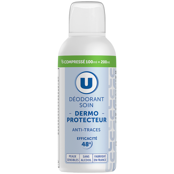 BY U Déodorant compressé soin invisible coton U atomiseur 100ml