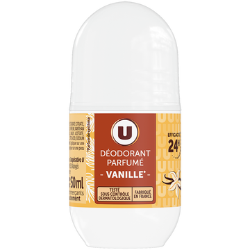 BY U Déodorant bille vanille 24h, 50ml