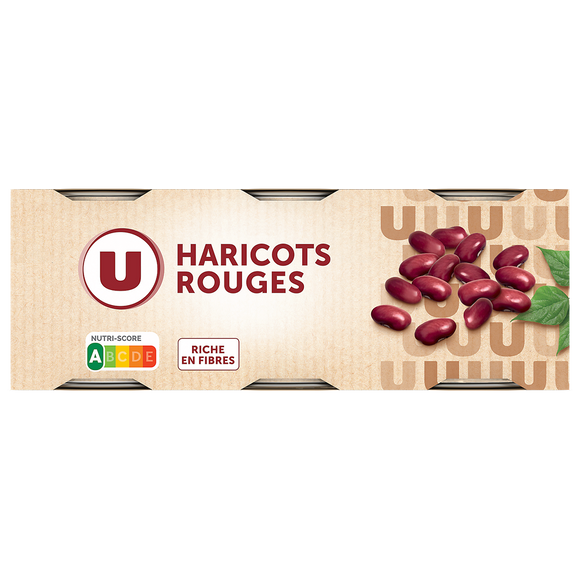 U Haricots rouges U 3x1/4 375g