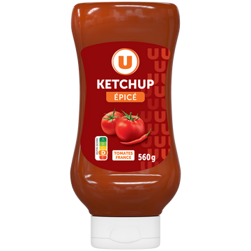 U Ketchup épicé flacon souple 560g
