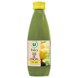 U BIO Jus de citron de sicile  bouteille de 25cl