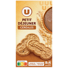 U Biscuits petit dejeuner tout céréales paquet de 400g