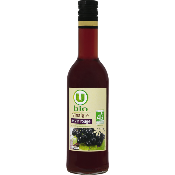 U BIO Vinaigre de vin rouge  bouteille en verre de 50cl