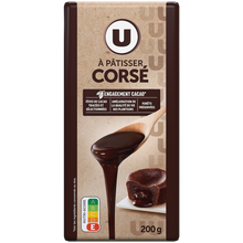 U Chocolat noir corsé à pâtisser 64% Tablette de 200g