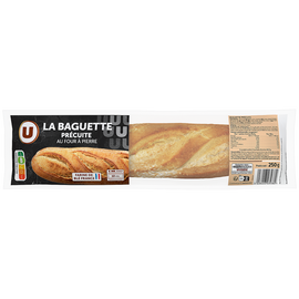 U Baguette précuite sur four à pierre  250g