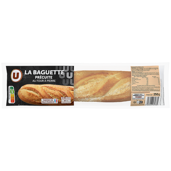 U Baguette précuite sur four à pierre  250g