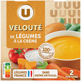 U Soupe Velouté de légumes à la crème 2 briques de 30cl, 620g