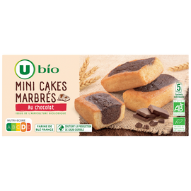 U BIO Cakes marbrés au chocolat bio paquet de 125g