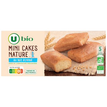 U BIO Cake nature au lait écrémé bio paquet de 125g