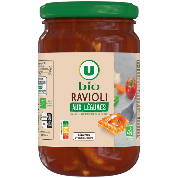 U BIO Raviolis aux légumes , 700g