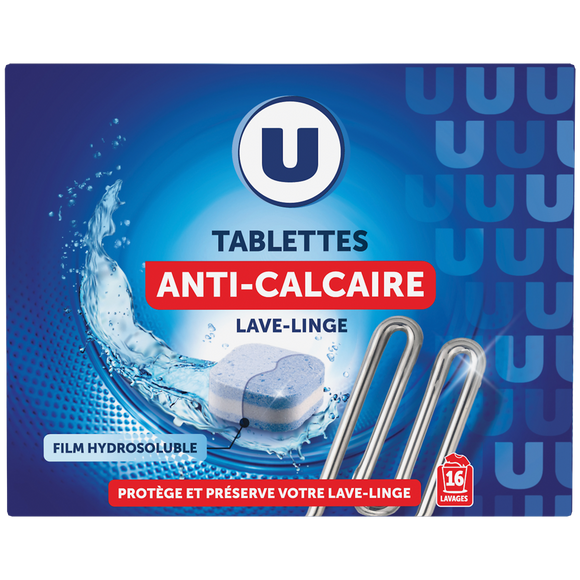 U Anticalcaire tablettes compactes  x16, 12g