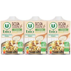 U BIO Soja cuisine fluide  , 3x20cl